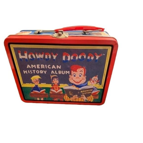 VTG 1998 "HOWDY DOODY" AMERICAN HISTORY ALBUM TIN MINI LUNCH BOX 8" x 6" x 3" - Picture 2 of 6
